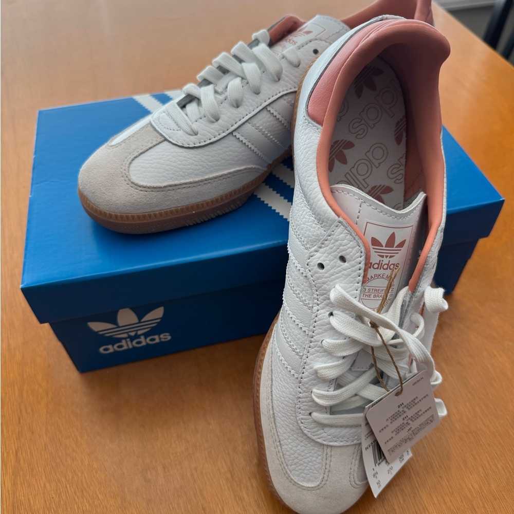 Adidas White and Pink Sneakers